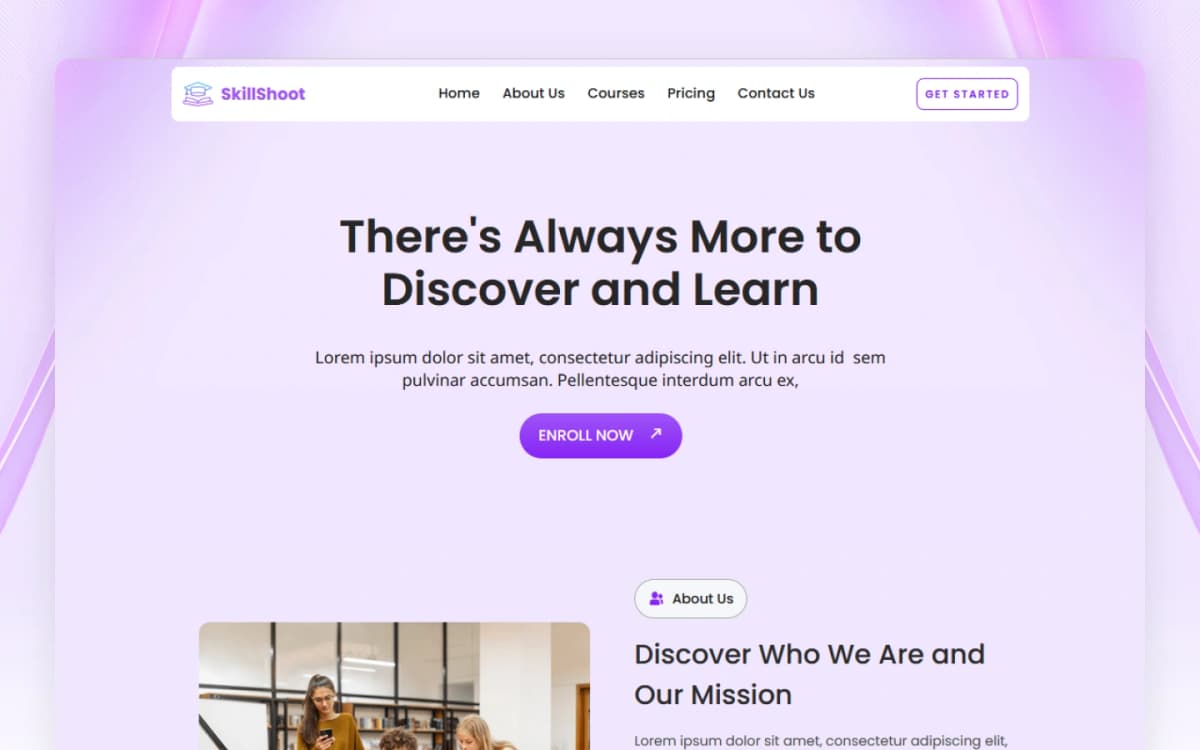 SkillShoot is a modern Webflow template for online learning platforms, education websites, coaching institutes, and course creators. Fully responsive and easy to customize.